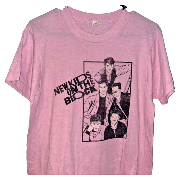 New Kids On The Block Pop Music NKOTB 1980s Tshirt Medium VTG 80s - Picture 2 of 7